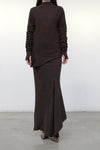 Marc le bihan long net eye skirt 2752 Terre